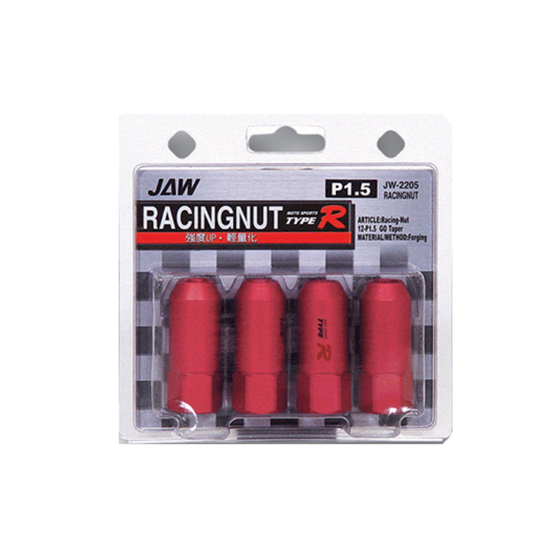 RACE AXION JW-2205R-RX ΠΑΞΙΜΑΔΙΑ JAPAN RACING 12x1.50 50mm JAW TYPE-R ΑΛΟΥΜΙΝΙΟΥ ΚΟΚΚΙΝΑ 4ΤΕΜ.