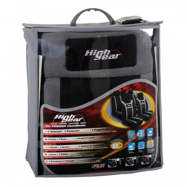 LAMPA L5484.5 ΚΑΛΥΜΜΑΤΑ ΚΑΘΙΣΜΑΤΩΝ HIGH-GEAR ΜΑΥΡΟ/ΓΚΡΙ ΣΕΤ
