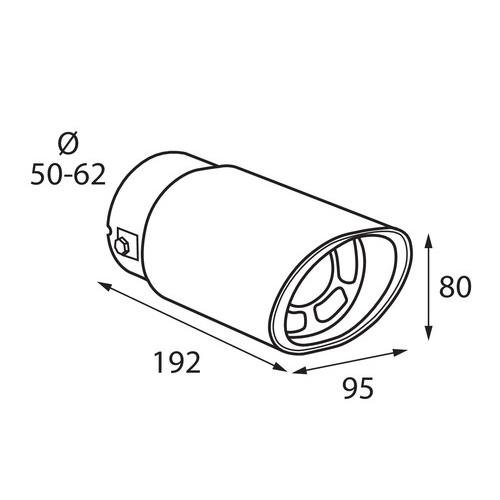 LAMPA L6002.3 ΑΚΡΟ ΕΞΑΤΜΙΣΗΣ TS-3 50-62mm - ΟΒΑΛ ΚΟΦΤΟ