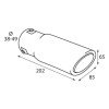 LAMPA L6007.8 ΑΚΡΟ ΕΞΑΤΜΙΣΗΣ TS-62 Φ 38-49mm - ΣΤΡΟΓΓΥΛΟ ΛΟΞΟ