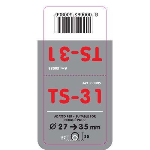 LAMPA L6008.5 ΑΚΡΟ ΕΞΑΤΜΙΣΗΣ TS-31 Φ 27-35mm - ΟΒΑΛ ΛΟΞΟ