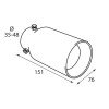 LAMPA L6009.9 ΑΚΡΟ ΕΞΑΤΜΙΣΗΣ TS-48 Φ35-48 - ΣΤΡΟΓΓΥΛΟ