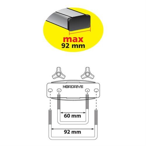 NORDRIVE N60026 ΜΠΑΓΚΑΖΙΕΡΑ ΟΡΟΦΗΣ BOX 630 LT ΑΣΗΜΙ ΧΡΩΜΑ ΜΕ ΓΥΑΛΙΣΤΕΡΗ ΥΦΗ - 1 ΤΕΜ.