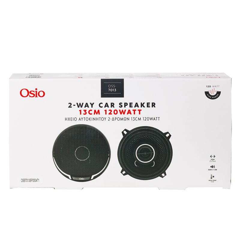 OSIO OSS-7013/OSIO ΗΧΕΙΑ 2 ΔΡΟΜΩΝ 5,25inc 130mm ΣΤΡΟΓΓΥΛΑ 120W 86dB - 2 ΤΕΜ. OSIO OSS-7013/OSIO ΗΧΕΙΑ 2 ΔΡΟΜΩΝ 5,25inc 130mm ΣΤΡΟΓΓΥΛΑ 120W 86dB - 2 ΤΕΜ.