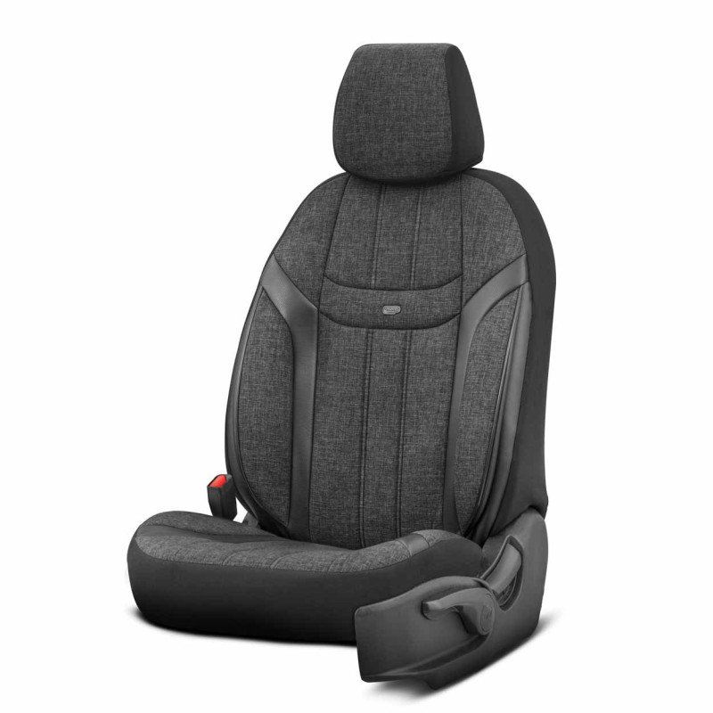 AMIO OT86751/AM ΚΑΛΥΜΜΑΤΑ ΚΑΘΙΣΜΑΤΩΝ OTOM SWAN 501 BLACK ΜΑΥΡΟ/ΓΚΡΙ ΣΚΟΥΡΟ ΛΙΝΟ & ΔΕΡΜΑΤΙΝΗ SET - 1 σετ.