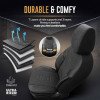 AMIO OT86755/AM ΚΑΛΥΜΜΑΤΑ ΚΑΘΙΣΜΑΤΩΝ OTOM THRONE 102 SMOKED ΜΑΥΡΟ/ΓΚΡΙ ΛΙΝΟ & ΔΕΡΜΑΤΙΝΗ SET - 1 σετ.