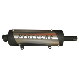 AMC EX.MOT.119 Εξάτμιση Scooter SYM GTS EVO 250/300cc Οβάλ Μαύρο- inox protecht -1 TEM. (EX.MOT.118)