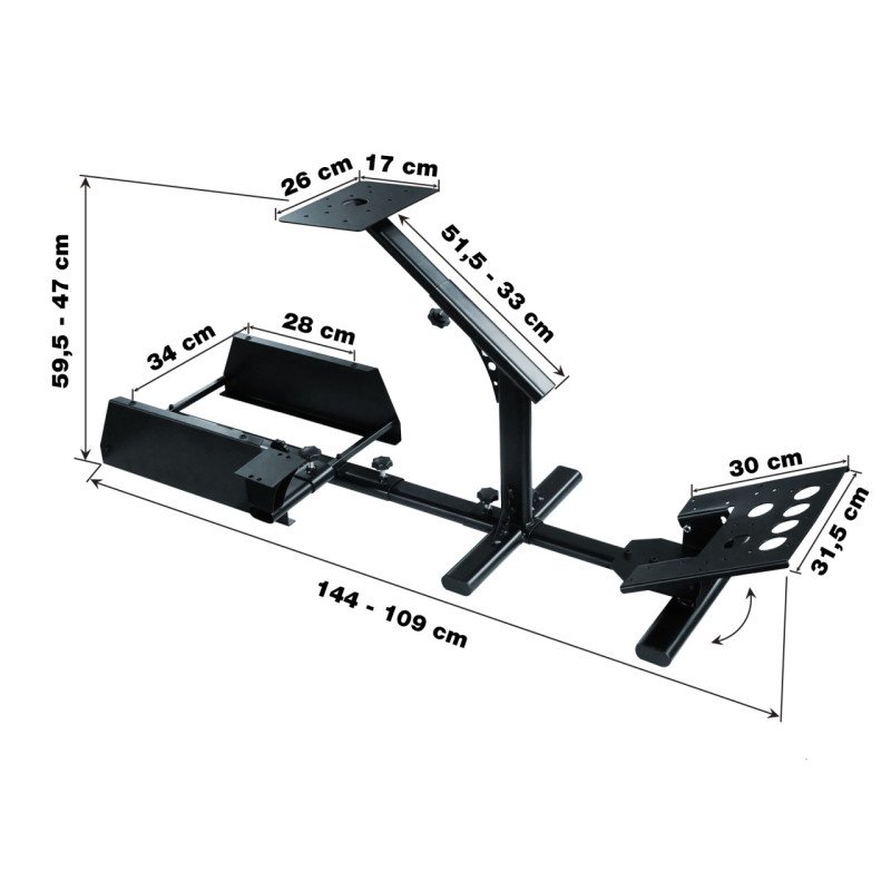 SIMONI RACING SRPS5 ΒΑΣΗ ΓΙΑ ΠΡΟΣΟΜΟΙΩΤΗ ΟΔΗΓΗΣΗΣ SIM STATION 5 ΜΑΥΡΗ ΓΙΑ BUCKET ΚΑΘΙΣΜΑ ΣΕ ΠΑΙΧΝΙΔΟΜΗΧΑΝΕΣ​ - 1 TEM