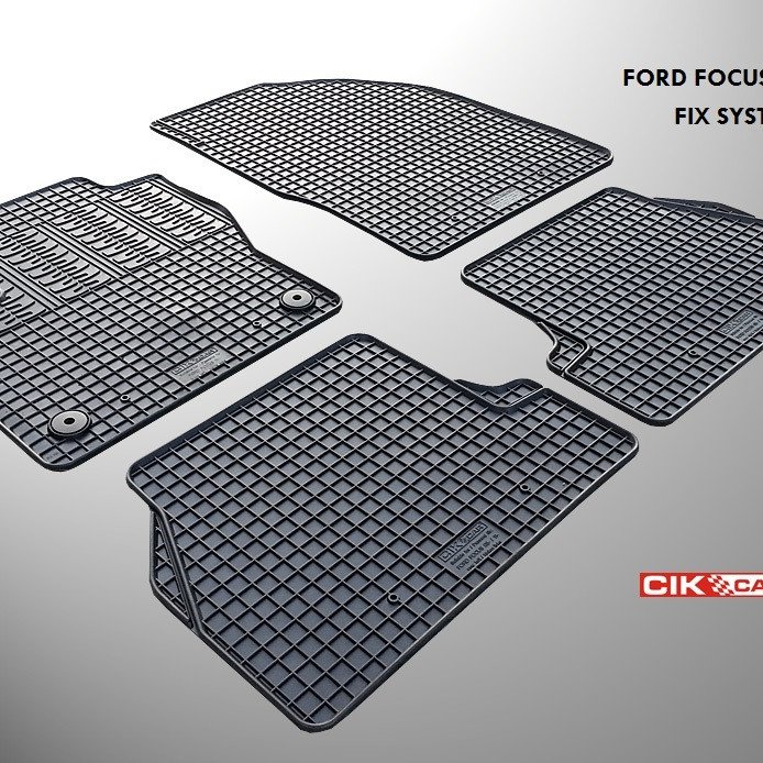 CIK RM.FO.0004/CK ΠΑΤΑΚΙΑ ΑΥΤΟΚΙΝΗΤΟΥ ΑΠΟ ΛΑΣΤΙΧΟ ΓΙΑ FORD FOCUS 2011-2015 ΣΕ ΜΑΥΡΟ ΧΡΩΜΑ ΜΕ ΚΟΥΜΠΩΜΑΤΑ - 4 ΤΕΜ.