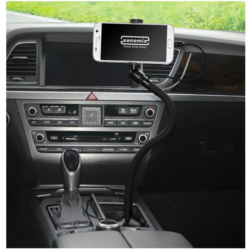 XENOMIX SHG-CM7000S/XNM ΒΑΣΗ SMARTPHONE ΠΟΤΗΡΟΘΗΚΗΣ + ΠΡΟΣΚΕΦΑΛΛΟΥ ΜΕ ΚΑΛΩΔΙΟ ΦΟΡΤΙΣΗΣ USB ΜΑΥΡΗ LSTICK