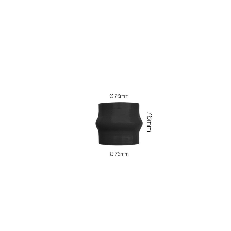 SIMONI RACING SRS7676 ΣΩΛΗΝΑΣ ΣΙΛΙΚΟΝΗΣ/ΣΥΝΔΕΣΜΟΣ ΜΕ ΚΑΜΠΟΥΡΑ ΜΑΥΡΟΣ Φ76 ΜΗΚΟΣ 76mm - 1 τεμ.