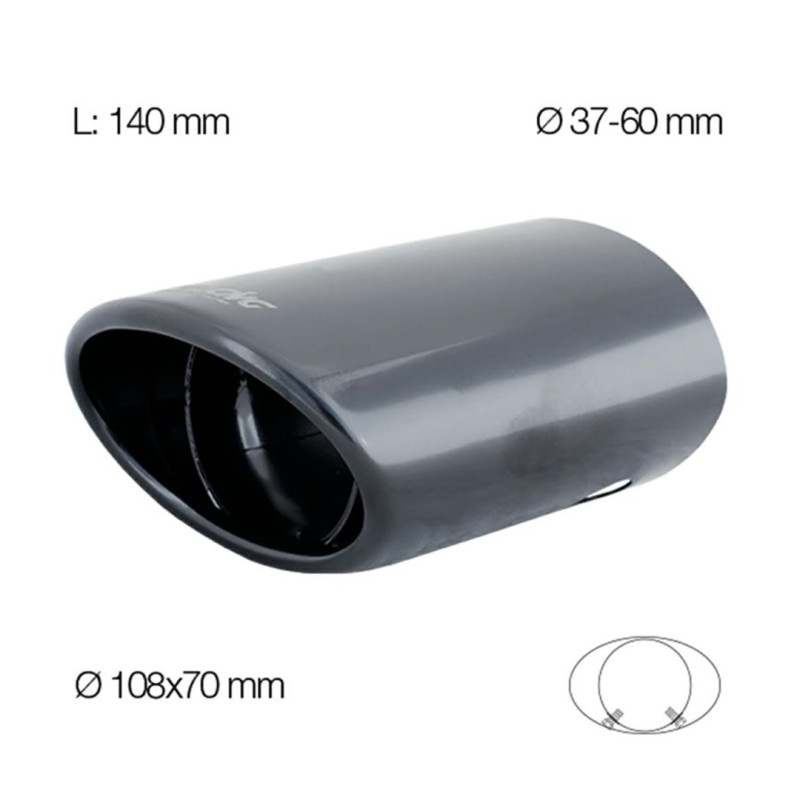 SIMONI RACING SRTRX/10N ΜΠΟΥΚΑ TRX10N ΜΑΥΡΗ 140mm ΔΙΑΜΕΤΡΟΥ 37-60mm