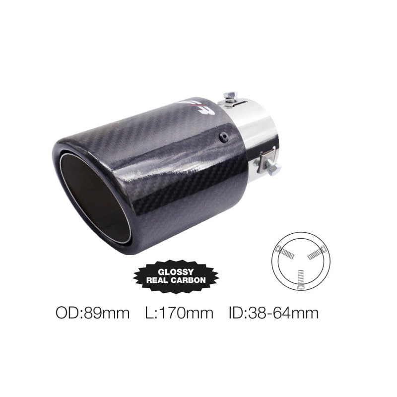 SIMONI RACING SRTRX/119C ΑΚΡΟ (ΜΠΟΥΚΑ) ΕΞΑΤΜΙΣΗΣ REAL CARBON Φ38>64mm-ΜΗΚΟΣ 170mm - ΔΙΑΜΕΤΡΟΣ ΕΞΩΤΕΡΙΚΗ 89mm- - 1 TEM