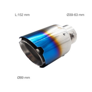 SIMONI RACING SRTRX/111B ΑΚΡΟ (ΜΠΟΥΚΑ) ΕΞΑΤΜΙΣΗΣ ΚΑΜΜΕΝΟ ΤΙΤΑΝΙΟ Φ39-63 mm (ΜΗΚΟΣ 152/220mm/ΔΙΑΜΕΤΡΟΣ ΕΞΩΤΕΡΙΚΗ 89mm) - 1 τεμ.