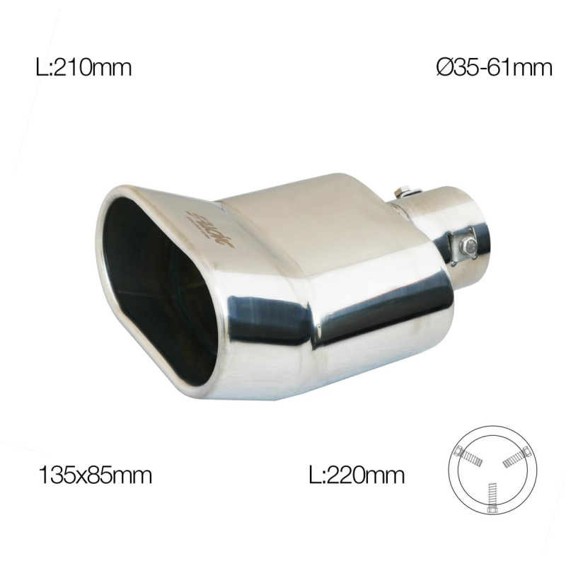 SIMONI RACING SRTRX/100 ΑΚΡΟ/ΜΠΟΥΚΑ ΕΞΑΤΜΙΣΗΣ ΧΡΩΜΙΟΥ 35-61mm (ΜΗΚΟΣ 210mm - ΔΙΑΜΕΤΡΟΣ ΕΞΩΤΕΡΙΚΗ 135x85mm) - 1 TEM SIMONI RACING SRTRX/100 ΑΚΡΟ/ΜΠΟΥΚΑ ΕΞΑΤΜΙΣΗΣ ΧΡΩΜΙΟΥ 35-61mm (ΜΗΚΟΣ 210mm - ΔΙΑΜΕΤΡΟΣ ΕΞΩΤΕΡΙΚΗ 135x85mm) - 1 TEM
