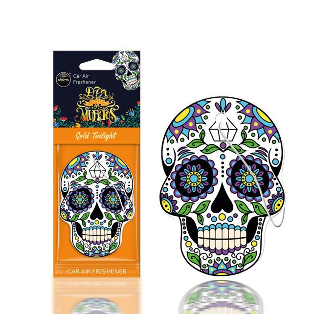 AMIO A83117/AM ΑΡΩΜΑΤΙΚΟ ΚΡΕΜΑΣΤΟ AROMA CAR MUERTOS GOLD TATTOO - 1 TEM.