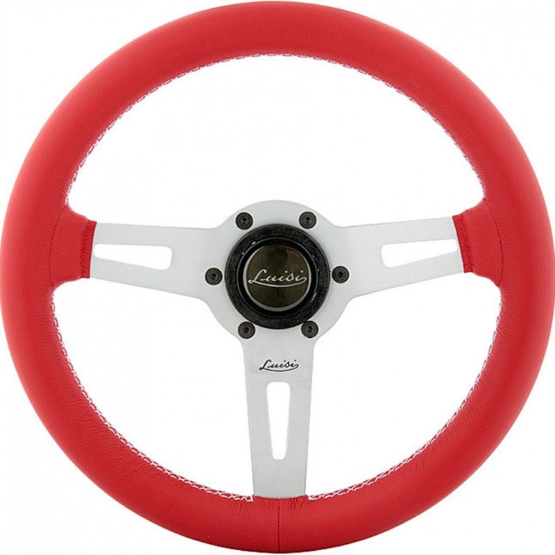 LUISI ΤΙΜ.23151/05/LU ΤΙΜΟΝΙ SHARAV 315 ΚΟΚΚΙΝΟ 315mm ΔΕΡΜΑΤΙΝΟ ΤΡΙΑΚΤΙΝΟ ΜΕ ΑΣΗΜΙ ΛΑΜΑ