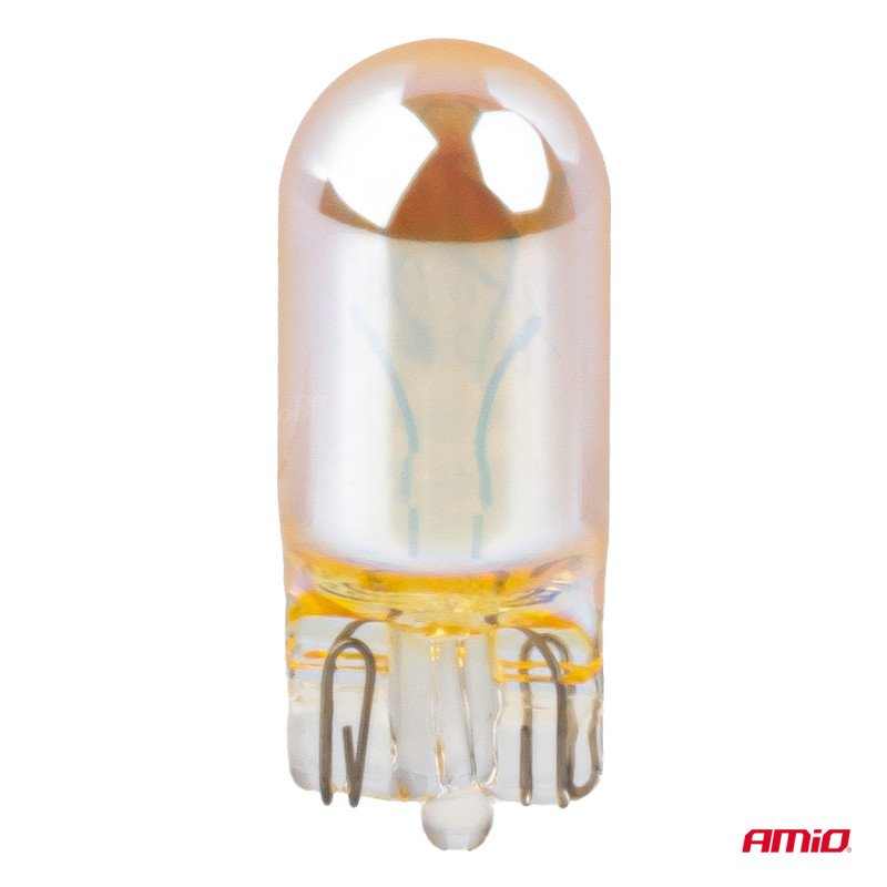 AMIO 04626/AM Λάμπες Αλογόνου WY5W W2.1x9.5d Καρφωτές 12V 5W Πορτοκαλί Lumitec για Φλας & Καθαρή Σήμανση – Σετ 2 Τεμ.
