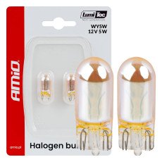 AMIO 04626/AM Λάμπες Αλογόνου WY5W W2.1x9.5d Καρφωτές 12V 5W Πορτοκαλί Lumitec για Φλας & Καθαρή Σήμανση – Σετ 2 Τεμ.