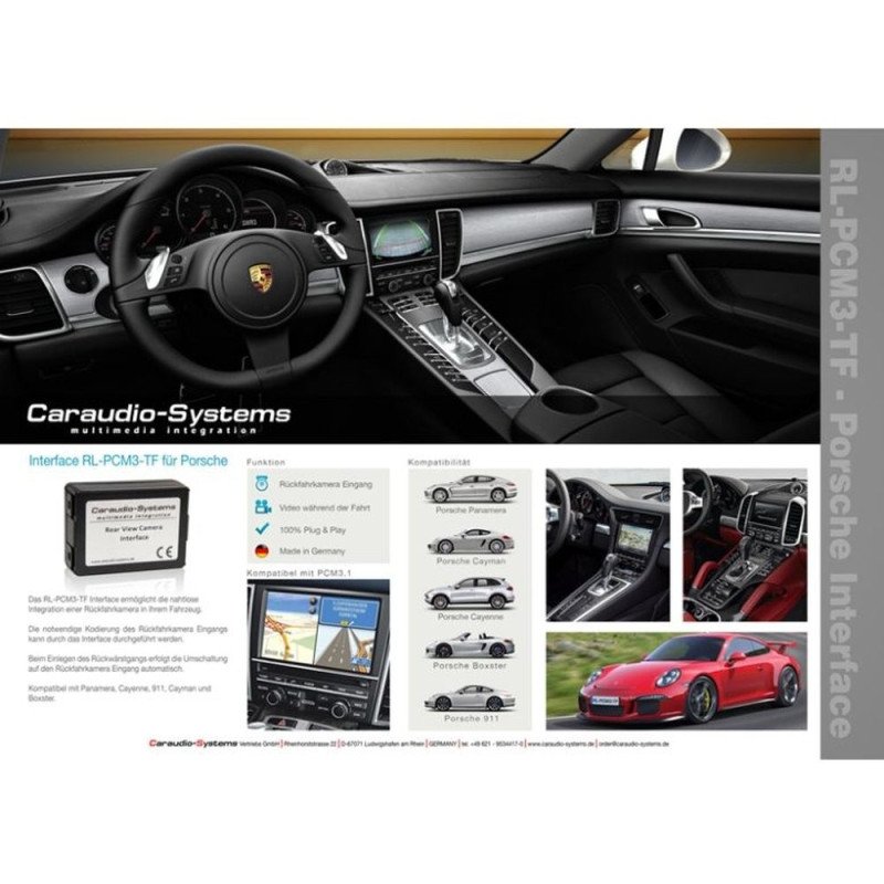 CARAUDIO SYSTEMS D-CS-RL-PCM3-TF Porsche PCM3.0 & PCM3.1 Rear Camera Interface Activation