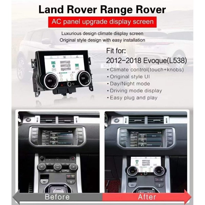 BIZZAR CL-ZF-2008 Range Rover Evoque L538 2012 - 2018 Touchscreen AC Climate Control Panel BIZZAR CL-ZF-2008 Range Rover Evoque L538 2012 - 2018 Touchscreen AC Climate Control Panel