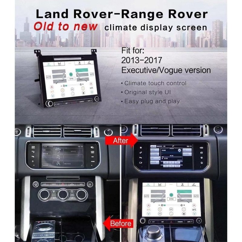 BIZZAR CL-ZF-2002 Range Rover Vogue L405 2013 - 2017 9" Touchscreen AC Climate Control Panel