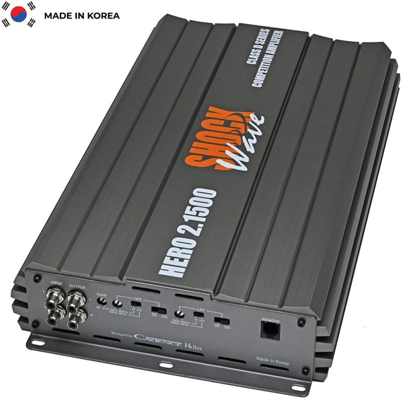 SHOCKWAVE E-HERO2.1500 Class D 2Channel HERO2.1500 (2x1500Wrms) Made in Korea