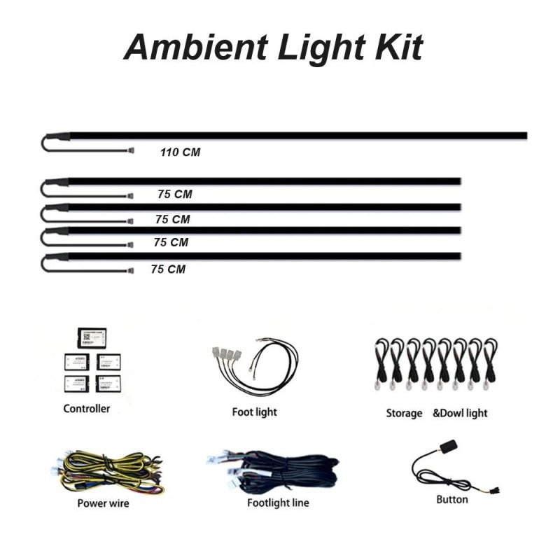 BIZZAR L-AL-AUQ3 Ατμοσφαιρικός Φωτισμός Audi Q3 Ambient Light Kit