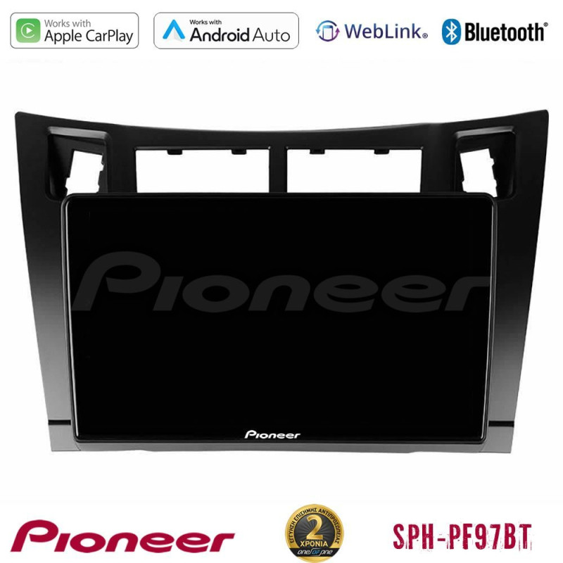 PIONEER U-SPH-TY626B SPH-PF97BT Series Toyota Yaris Multimedia Station 9" (Tablet Style) (Μαύρο Χρώμα) Με Carplay & Android Auto