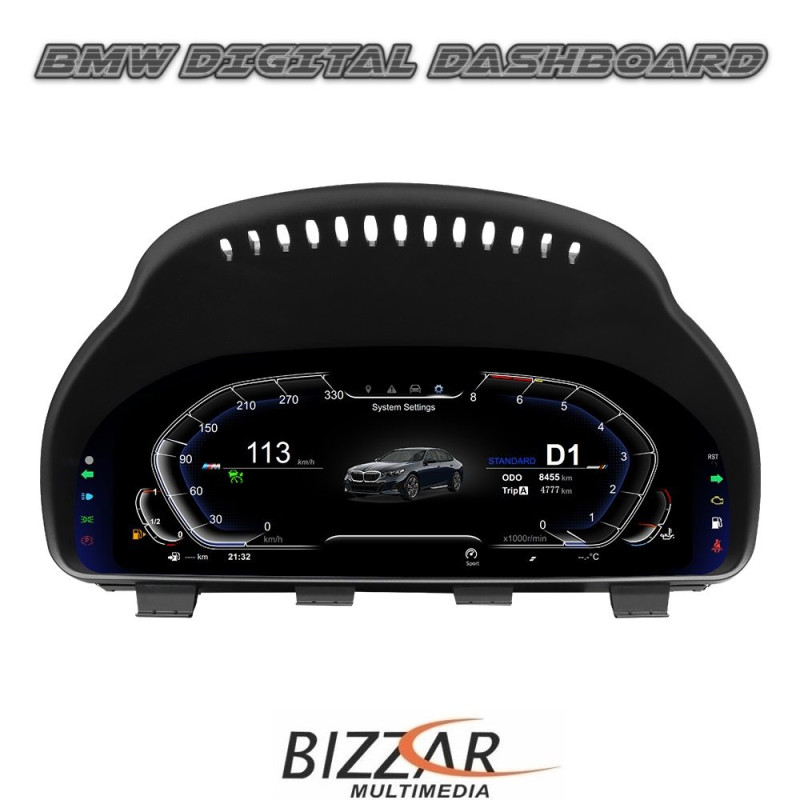 BIZZAR U-DIC-BMT7005 Digital Cluster BMW F06/ F07/ F10/ F12/ F13/ F01/ F25/ F26/ F15/ F16 Digital LCD Instrument Cluster 12.3" με Carplay | HDMI in