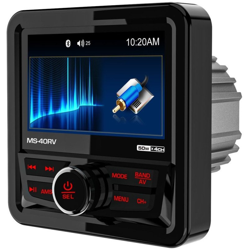 BIZZAR R-MS40RV Marine Multimedia Receiver Radio / TFT / Usb / Aux / BT Audio