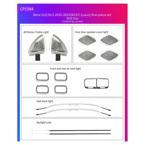 BIZZAR L-AL-CP1984 Ατμοσφαιρικός Φωτισμός Mercedes GLE/GLS Class 2020-2025 Ambient Light Kit