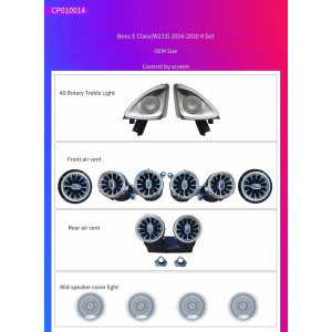 BIZZAR L-AL-CP010014 Ατμοσφαιρικός Φωτισμός Mercedes E Class (W213) 2016-2020 OEM Ambient Light Kit 1:1