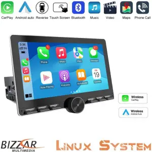 BIZZAR U-BZ-CA106W 1DIN Deck Multimedia Deckless 11" με Carplay/AndroidAuto CA106W