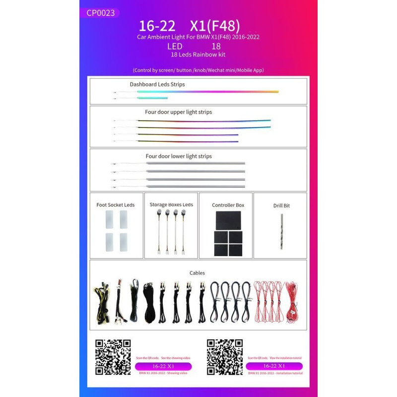 BIZZAR L-AL-TS3 Ατμοσφαιρικός Φωτισμός TESLA MODEL3 OEM Ambient Light Full Kit