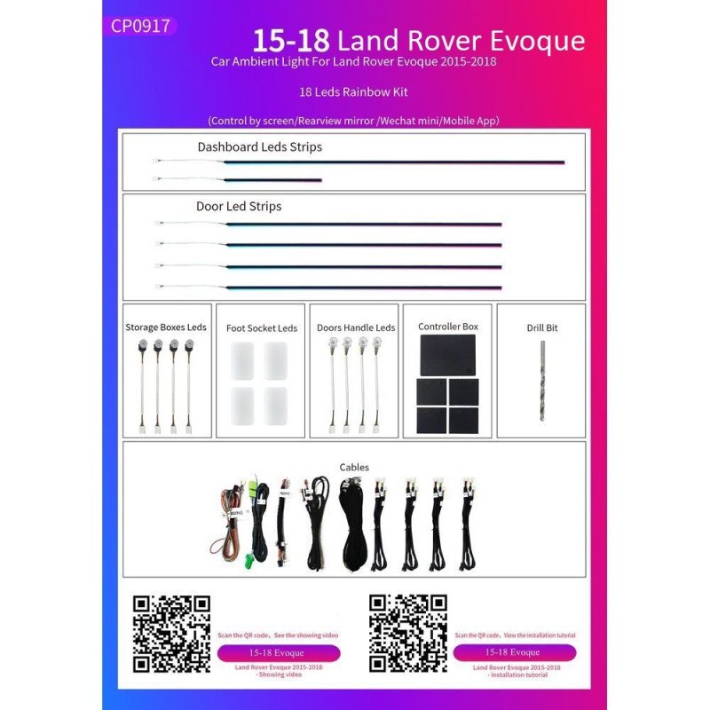 BIZZAR L-AL-TS3 Ατμοσφαιρικός Φωτισμός TESLA MODEL3 OEM Ambient Light Full Kit