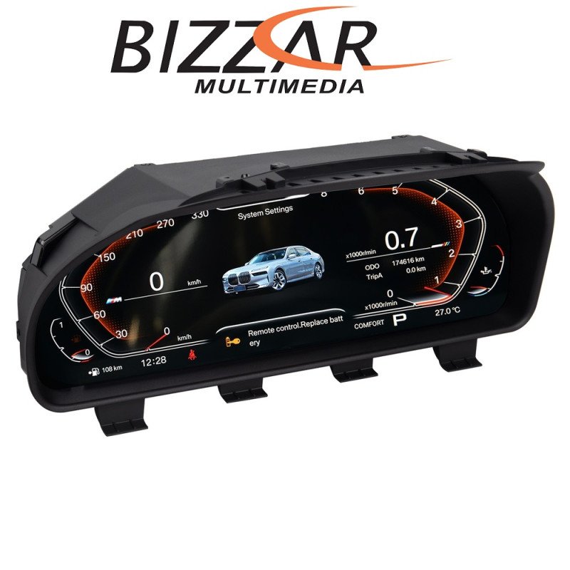 BIZZAR U-DIC-BMT7005 Digital Cluster BMW F06/ F07/ F10/ F12/ F13/ F01/ F25/ F26/ F15/ F16 Digital LCD Instrument Cluster 12.3" με Carplay | HDMI in