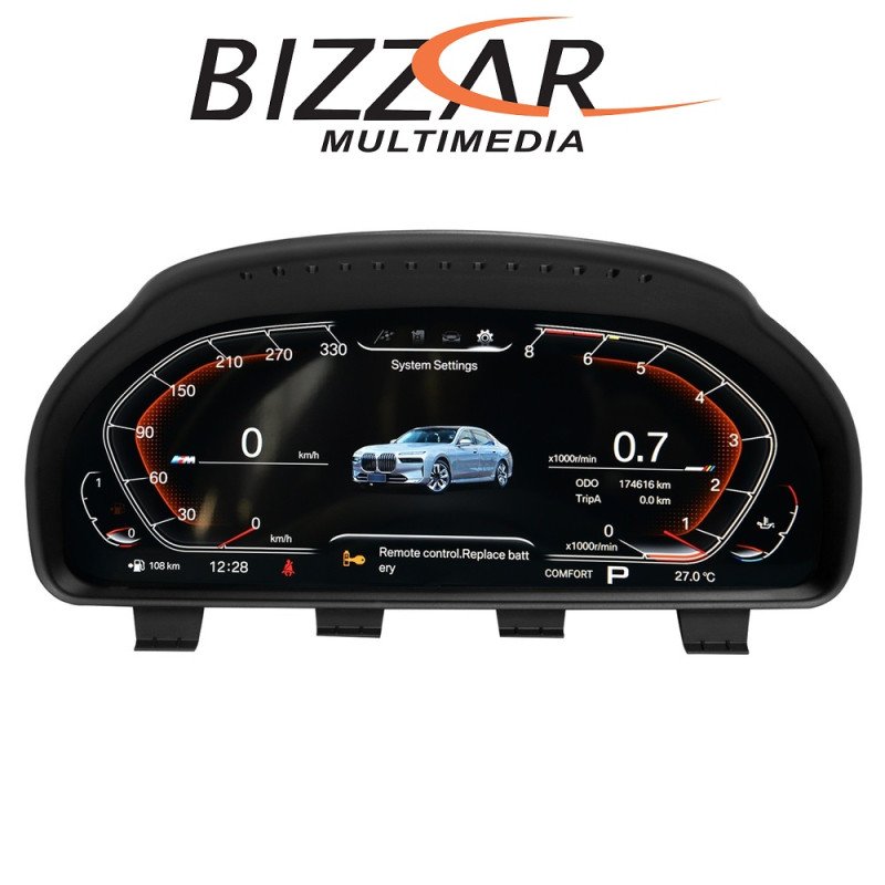 BIZZAR U-DIC-BMT7005 Digital Cluster BMW F06/ F07/ F10/ F12/ F13/ F01/ F25/ F26/ F15/ F16 Digital LCD Instrument Cluster 12.3" με Carplay | HDMI in
