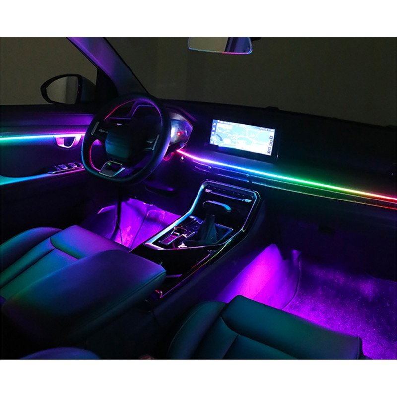 DIGITAL IQ DIQ AMBIENT DREAM 256 (BLACK) (Universal Thin Light Black Strip Ambient Light, 18 Lights with 256 colours)