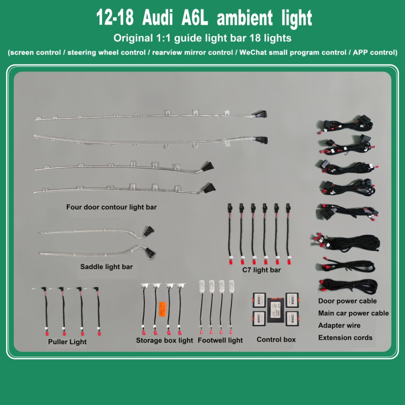 DIGITAL IQ DIQ AMBIENT AUDI A6 (4G) (Digital iQ Ambient Light for Audi A6 mod. 2012-2018 with 18 Lights)