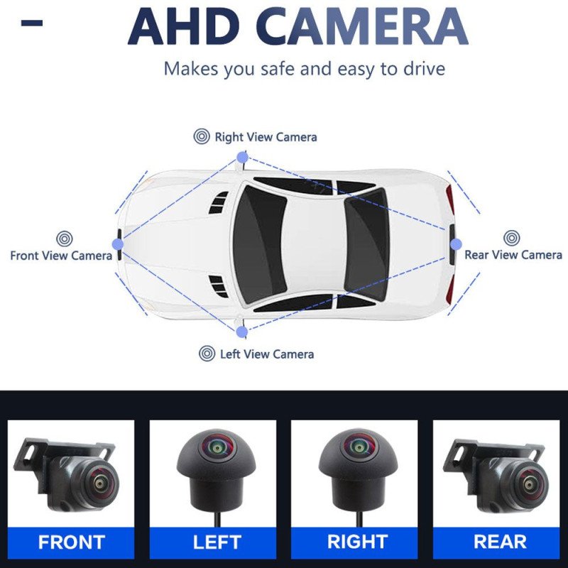 DIGITAL IQ CAM 360° 3D - SET 4 CAMERAS ΠΑΝΟΡΑΜΙΚΗΣ ΘΕΑΣΗΣ (360ο BIRDVIEW) για οθόνες ANDROID