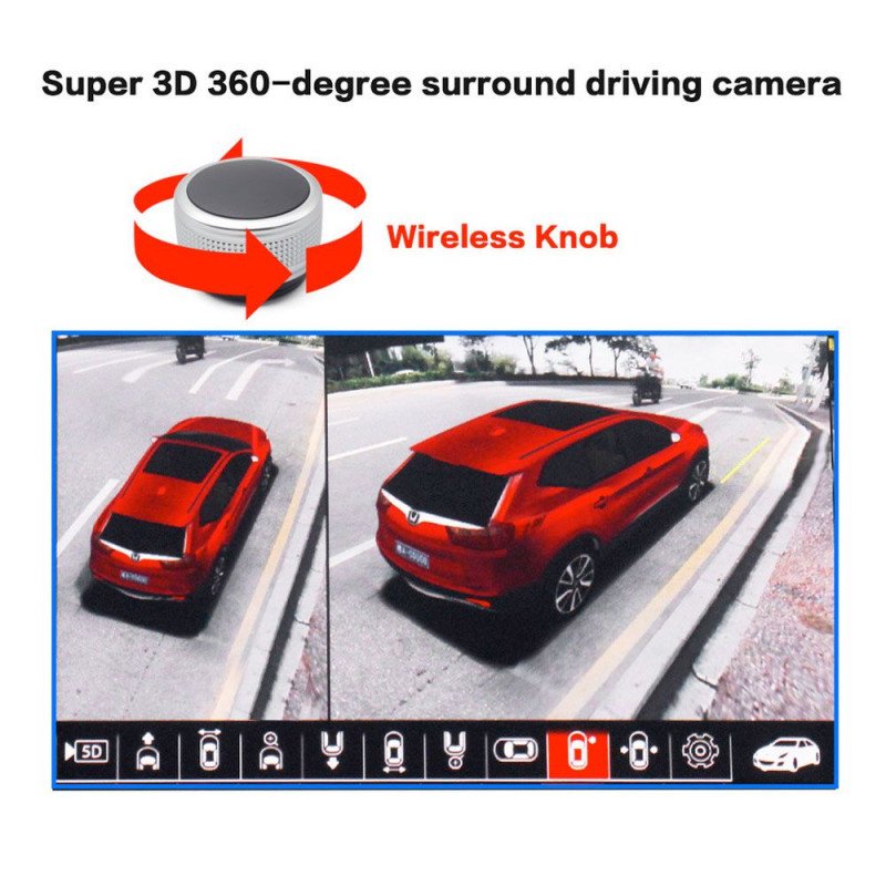 DIGITAL IQ CAM 360° 3D - SET 4 CAMERAS ΠΑΝΟΡΑΜΙΚΗΣ ΘΕΑΣΗΣ (360ο BIRDVIEW) για οθόνες ANDROID