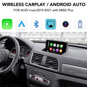 DIGITAL IQ AD 219 CPA (WIRELESS CARPLAY / ANDROID AUTO BOX with 2 CAMERA IN for AUDI A1 - Q3 mod. 2019-2021 with MIB2 Plus - 8.8'' screen)