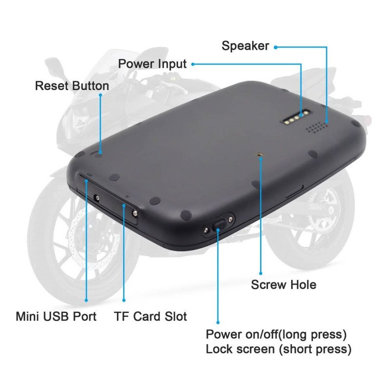 DIGITAL IQ PNA 6000_CPAA (5inc) MOTORCYCLE CARPLAY-ANDROID AUTO