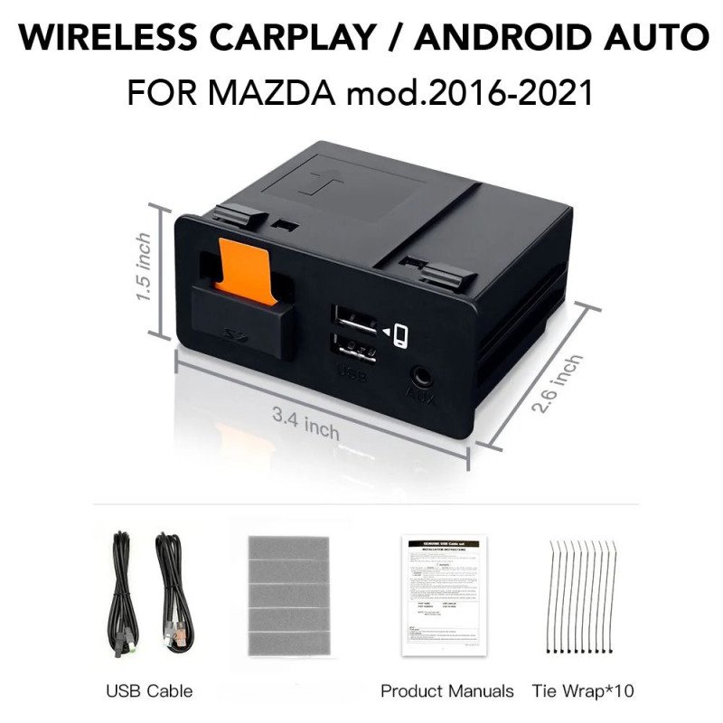DIGITAL IQ MZ 252 CPA (WIRED CARPLAY / ANDROID AUTO for Upgrade for MAZDA mod. 2016-2021)