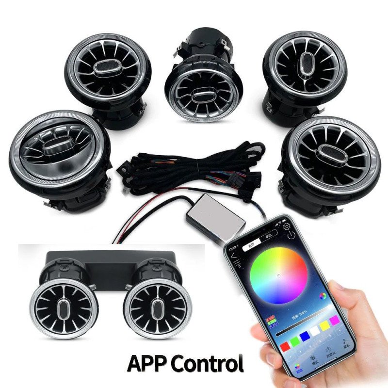DIGITAL IQ DIQ AMBIENT 8176 CD - AIR VENTS BENZ C-GLC (Digital iQ Turbine Air Vent Ambient Light Kit MERCEDES C - GLC mod. 2015-2021) DIGITAL IQ DIQ AMBIENT 8176 CD - AIR VENTS BENZ C-GLC (Digital iQ Turbine Air Vent Ambient Light Kit MERCEDES C - GLC mod. 2015-2021)