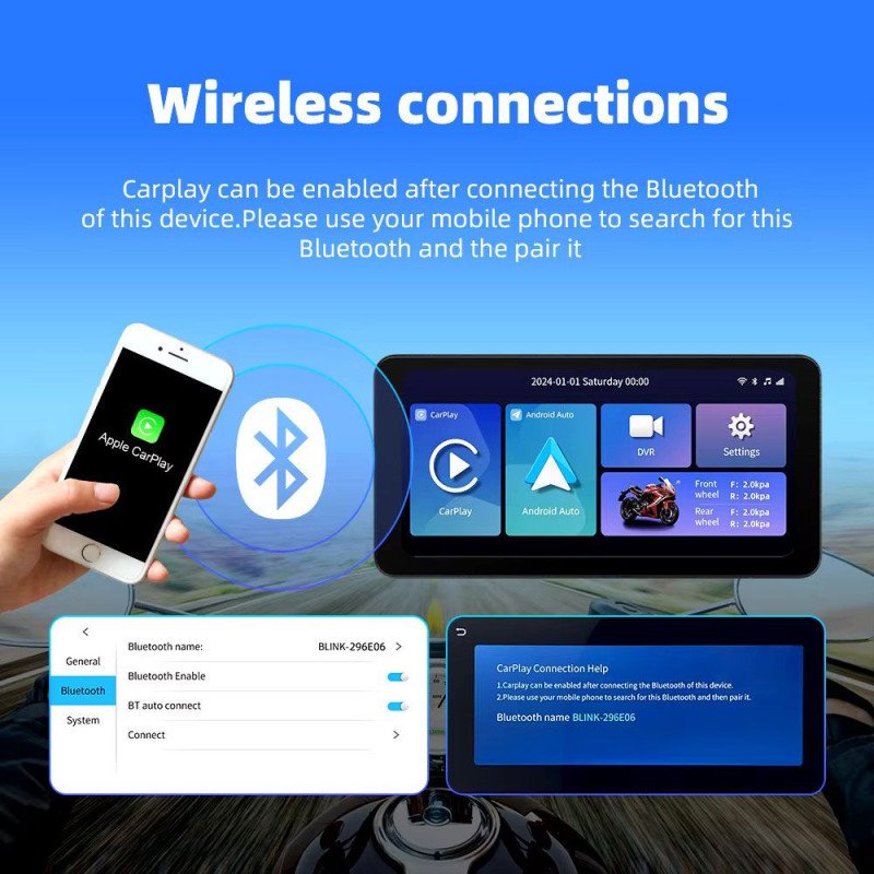 DIGITAL IQ PNA 6300_CPAA (6.3inc) MOTORCYCLE CARPLAY-ANDROID AUTO with TPMS
