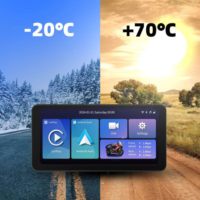DIGITAL IQ PNA 6300_CPAA (6.3inc) MOTORCYCLE CARPLAY-ANDROID AUTO with TPMS