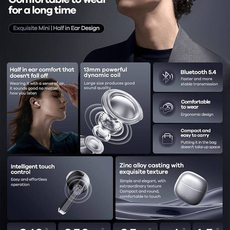 REMAX ALLOYBUDS M6 (GLOSS BLACK) ZINC ALLOY TRUE WIRELESS EARBUDS
