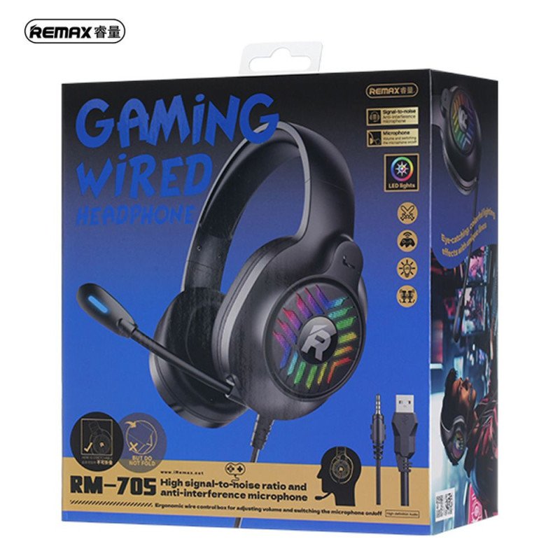 REMAX RM-705 GAMING WIRED HEADPHONES